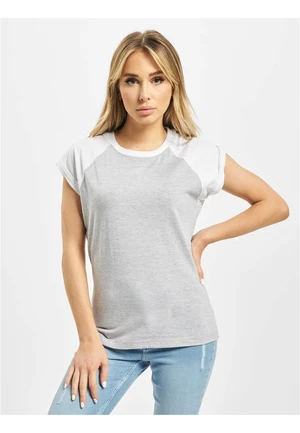 DEF T-shirt Niko light grey/white