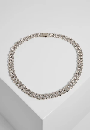 Necklace with stones - silver color