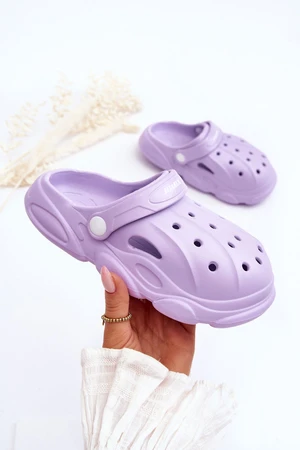 Children's foam slippers Crocs purple Cloudy