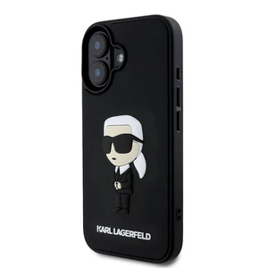 Zadní kryt Karl Lagerfeld 3D Rubber Ikonik pro Apple iPhone 16, black