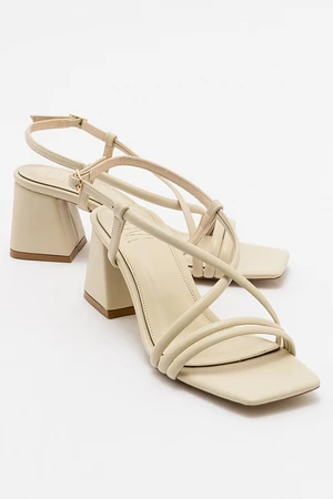 LuviShoes Daisy Beige Skin Women's Heeled Shoes