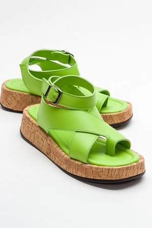 LuviShoes SARY Green Women's Sandals