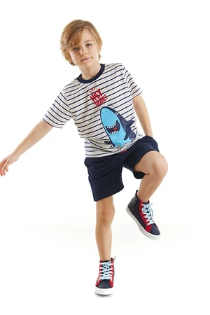 Denokids Dude Shark Boys T-shirt Shorts Set