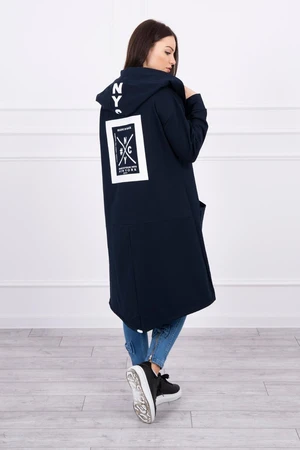 Hooded cap oversize dark blue