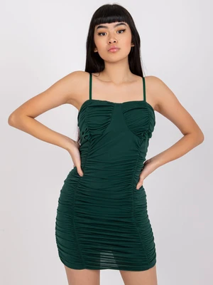 Green minidress with ruffles by Enrico