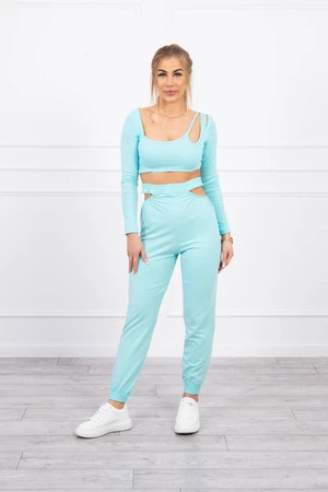 Set with top blouse mint