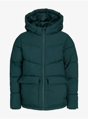 Dark Green Boys' Quilted Winter Jack Jack & Jones Sterbo - Boys