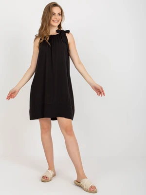 Black dress with shoulder tie by OCH BELLA