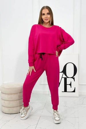 Set 2 Piece Sweatshirt + Fuchsia Trousers