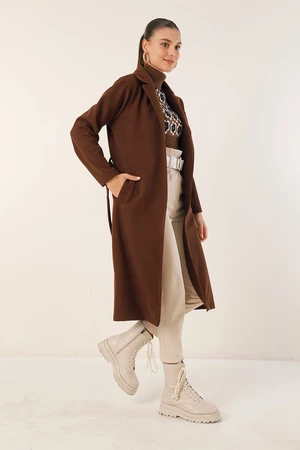 Bigdart 9118 Double Breasted Collar Stamp Coat - Brown