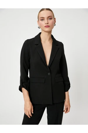 Koton Blazer Jacket Single Button Fold the Sleeves