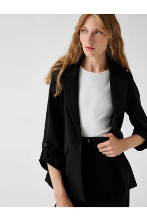 Koton Sleeve Detailed Blazer Jacket