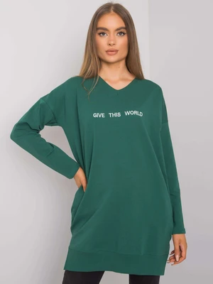 Dark green tunic with inscription Halifax RUE PARIS