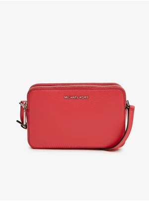 Červená dámska kožená crossbody kabelka Michael Kors Camera Xbody