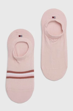 Ponožky Tommy Hilfiger 2-pak dámske, ružová farba, 701227312