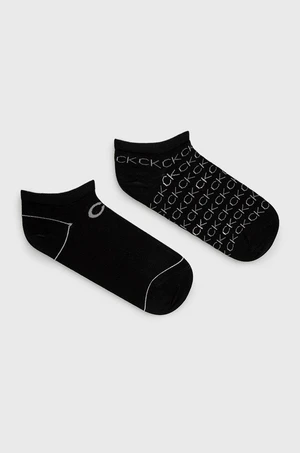 Ponožky Calvin Klein (2-pack) dámské, černá barva, 701218779