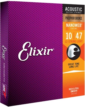 Elixir 16152 Nanoweb 12 10-47 Struny do gitary akustycznej