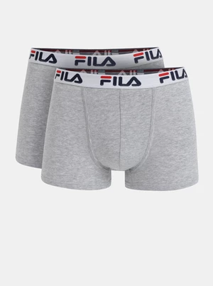 Set of two grey annealed BOXERS FILA boxers