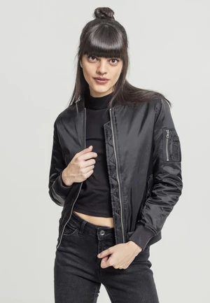 Women's Basic Bomber Jacket Black