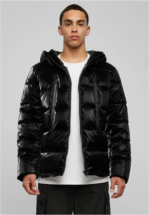 Shark Skin Puffer Jacket Black