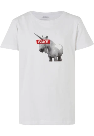 Children's fake Unicorn T-shirt in white