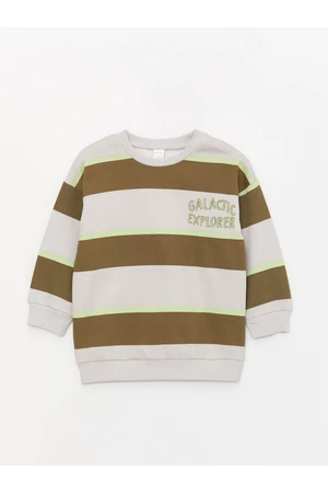 LC Waikiki Crew Neck Long Sleeve Striped Baby Boy Sweatshirt