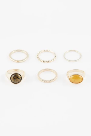 DEFACTO Women's 6-piece Gold Ring