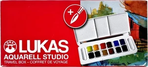 Lukas Aquarell Studio Travel Box Set Aquarellfarben 12 Stck