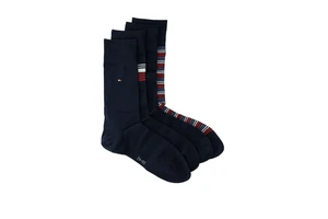 Tommy Hilfiger Socks - TH MEN SOCK 4P TIN GIFTBOX STRIPE blue