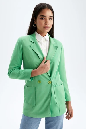 DEFACTO Oversize Fit Crepe Blazer Jacket