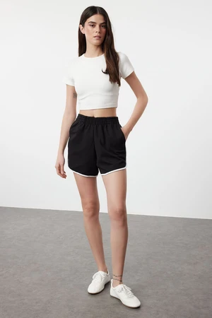 Trendyol Black Piping Detailed Mini Shorts & Bermuda