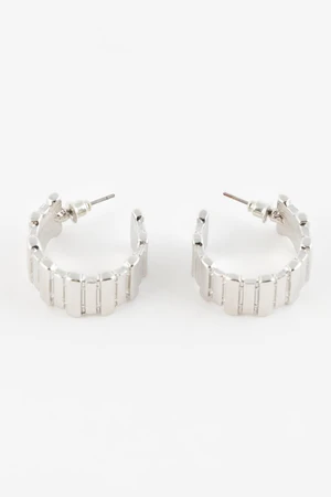 DEFACTO Women's Silver Hoop Earrings