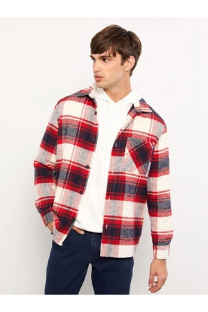 LC Waikiki Regular Fit Long Sleeve Plaid Men's Lumberjack Shirt Jacket