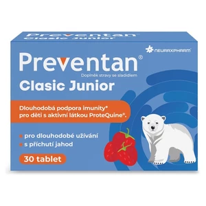 PREVENTAN Clasic junior príchuť jahoda 30 tabliet