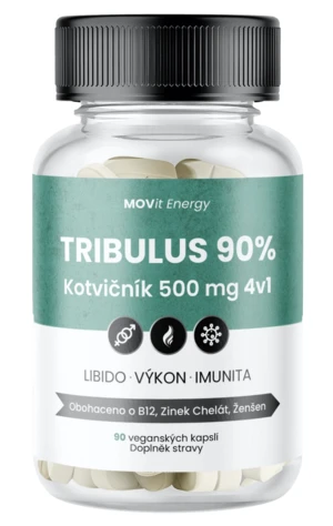 MOVIT ENERGY TRIBULUS 90% Kotvičník 500 mg 4v1 60 kapslí