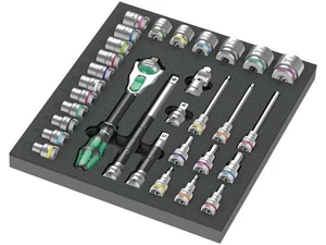 Wera 150112 Ráčnová sada Zyklop 1/2" 8000 C typ 9722 v pěnové vložce Set 1 (Sada 31 dílů)