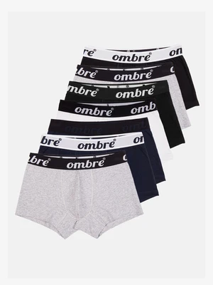 Ombre Clothing Boxerky 7 ks Šedá