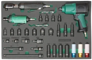 Modul - pneumatické nářadí a úderové hlavice 1/2", 31 ks - JONNESWAY JA-C831SV