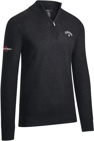 Callaway 1/4 Blended Merino Black Ink S Sweter