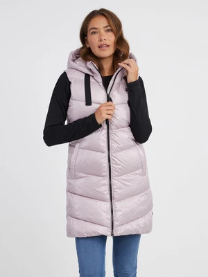 Light pink women's quilted vest SAM 73 Nancy