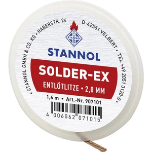 Stannol Solder Ex odspájkovacie lanko Dĺžka 1.6 m Šírka 2.0 mm taviaca prísada