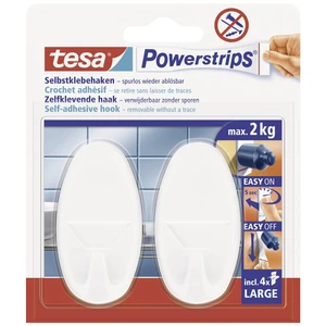 tesa POWERSTRIPS® Háčik Powerstrips® veľký oválny  biela Množstvo: 2 ks