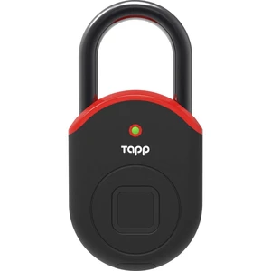 Tapplock Tapplock Lite - flame red visiaci zámok 55 mm   bluetooth Flame Red zámok s odtlačkom prsta, visiaci zámok Blue