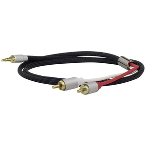 Dynavox 207386 207386 cinch audio adaptér [1x jack zástrčka 3,5 mm - 2x cinch zástrčka] čierna