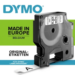 páska do štítkovača  DYMO D1 S0718040 polyamid Farba pásky: biela Farba písma:čierna 12 mm 3.5 m