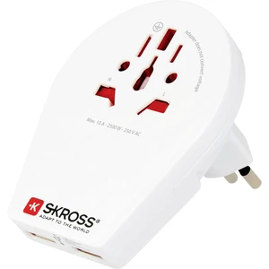 Skross 1500264 cestovný adaptér  World to CH+IT+BRA USB