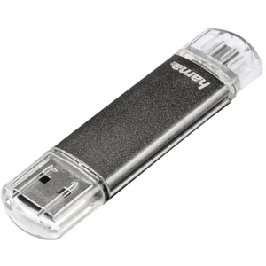 Hama FlashPen "Laeta Twin" USB pamäť pre smartphone a tablet  sivá 16 GB USB 2.0, micro USB 2.0