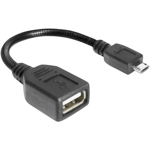 Delock #####USB-Kabel USB 2.0 #####USB-Micro-B Stecker, #####USB-A Buchse 15.00 cm čierna s funkciou OTG