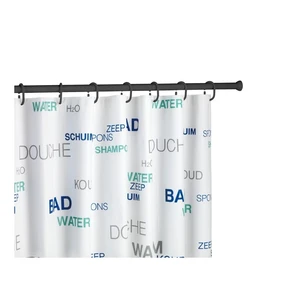 Čierna teleskopická tyč na sprchový záves Wenko Shower Curtain Rod