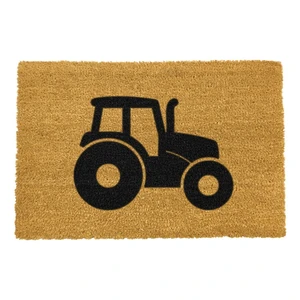 Rohožka z prírodného kokosového vlákna Artsy Doormats Tractor, 40 x 60 cm